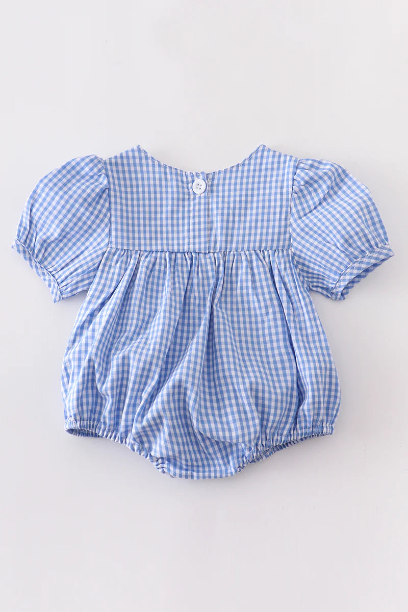 Pumpkin Embroidered Girl Bubble