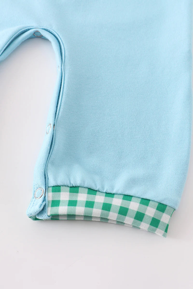 Stripe Duck Embroidered Boy Romper