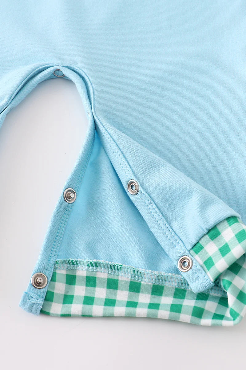 Stripe Duck Embroidered Boy Romper