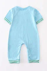 Stripe Duck Embroidered Boy Romper