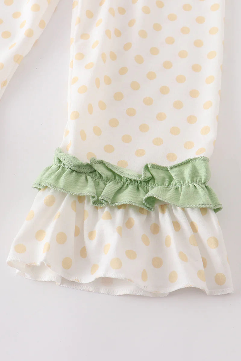 Sage Pumpkin Applique Girl Set
