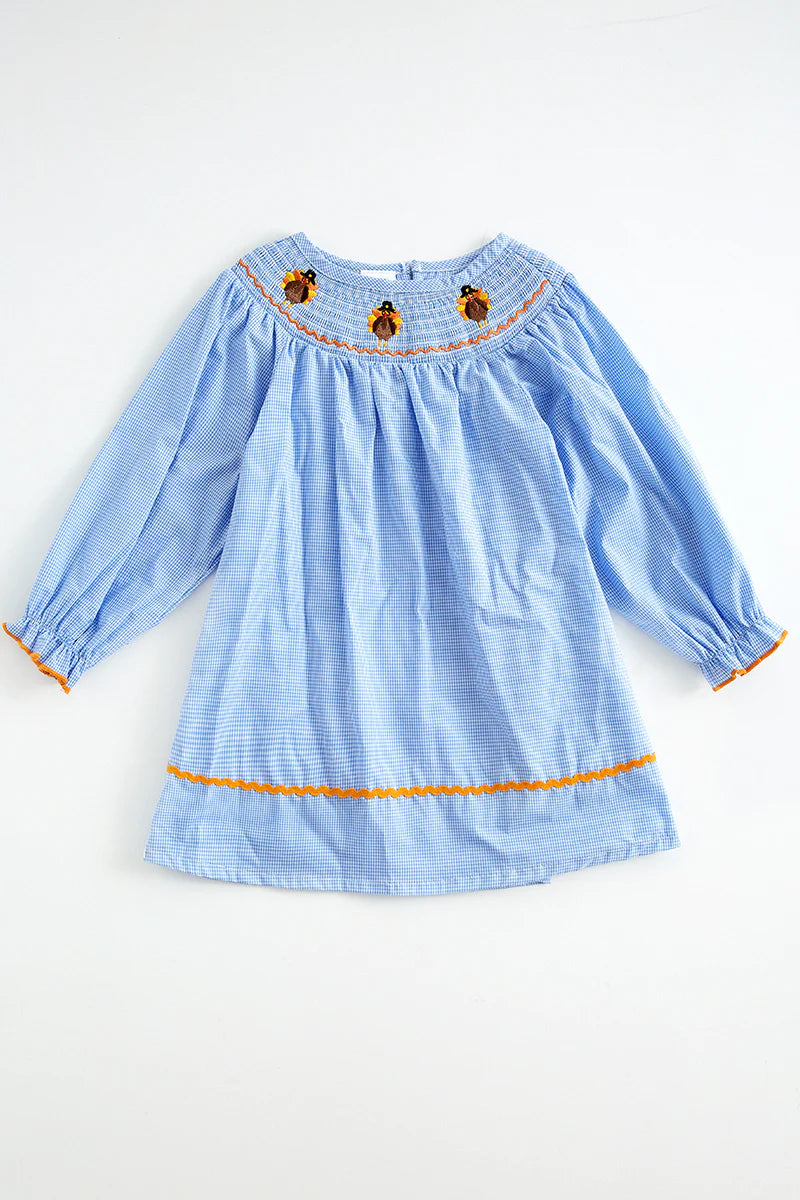Thanksgiving Turkey Smocked Dress