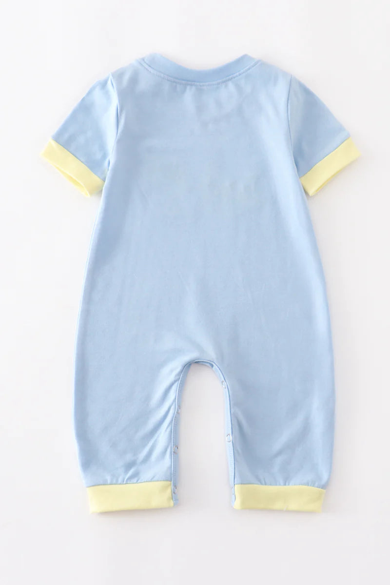 Duck Embroidery Boy Romper