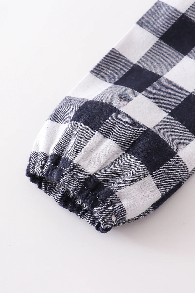 Black Check Ruffle Dress