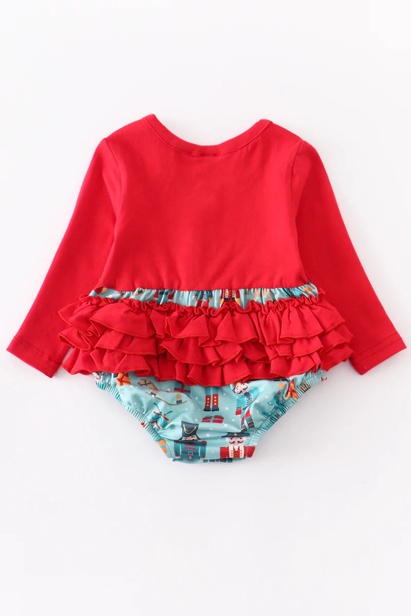 Christmas Nutcracker Ruffle Romper