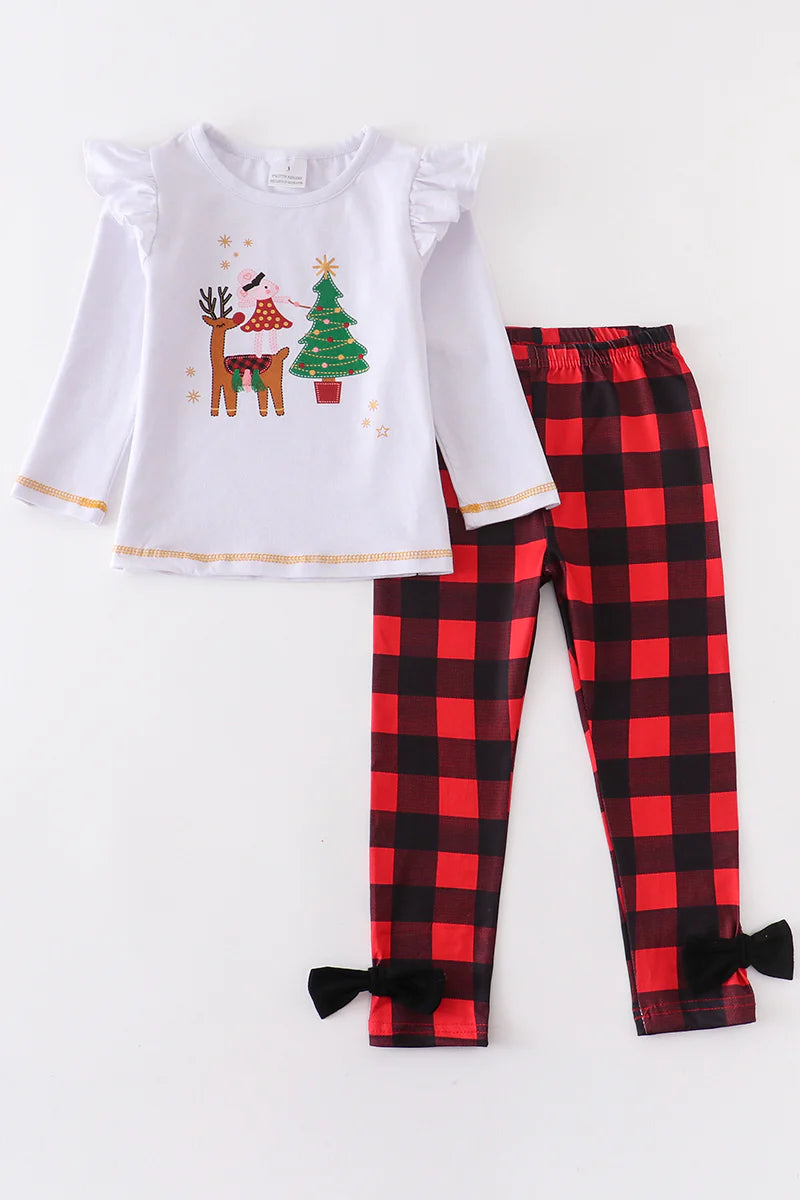 Christmas Eve Ruffle Pants Set