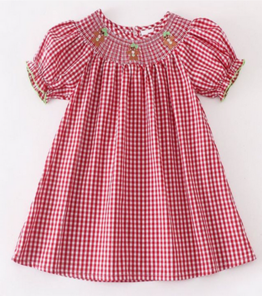 Gingerbread Smocked Dress